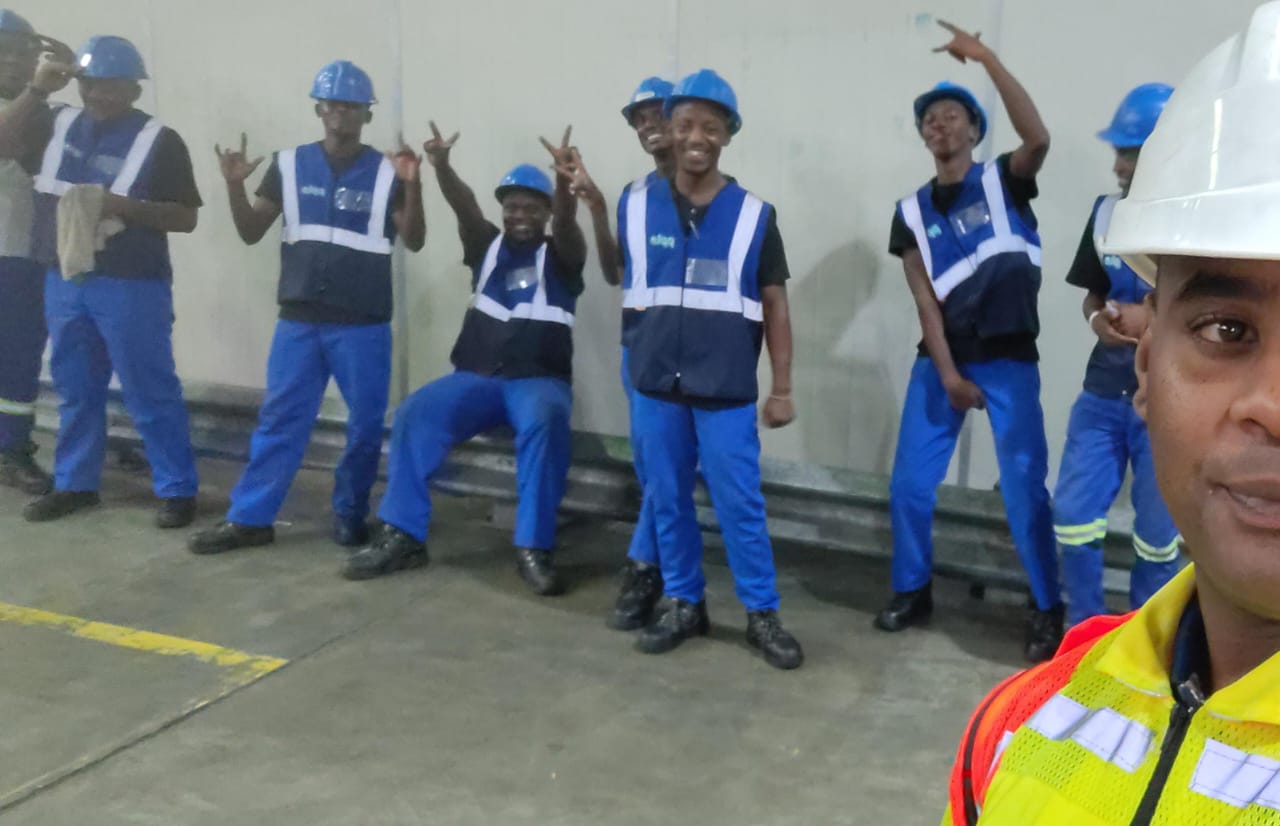 ABC learners in PPE during health and safety training